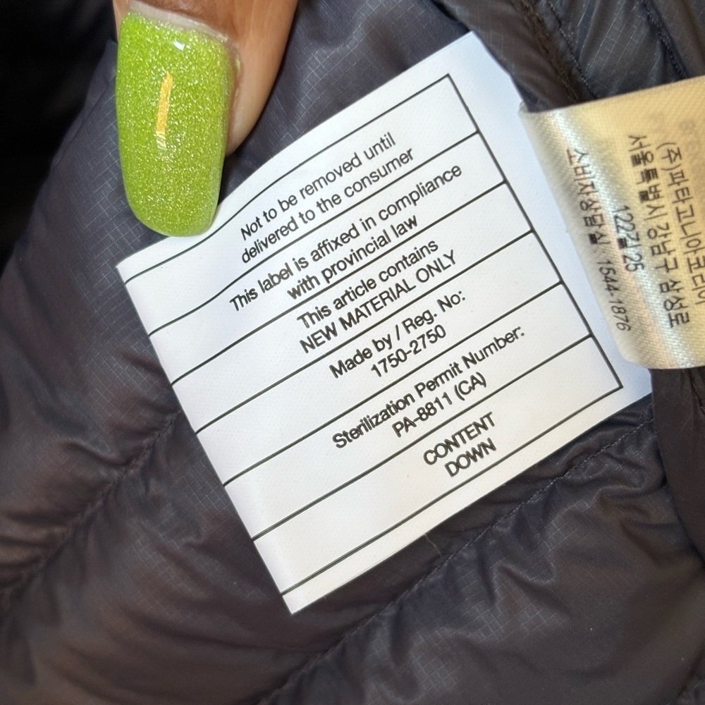Patagonia Women's AlpLight Down Jacket Smolder Blue Slim Fit Zipper Size L - Picture 11 of 14